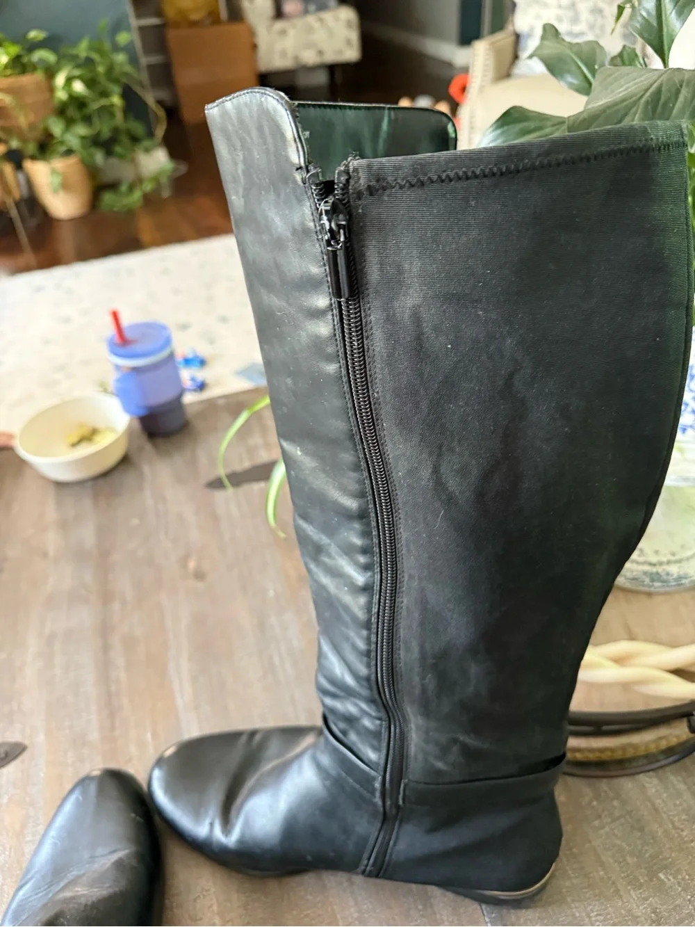 Lane Bryant Black Over-the-Knee Riding Boots